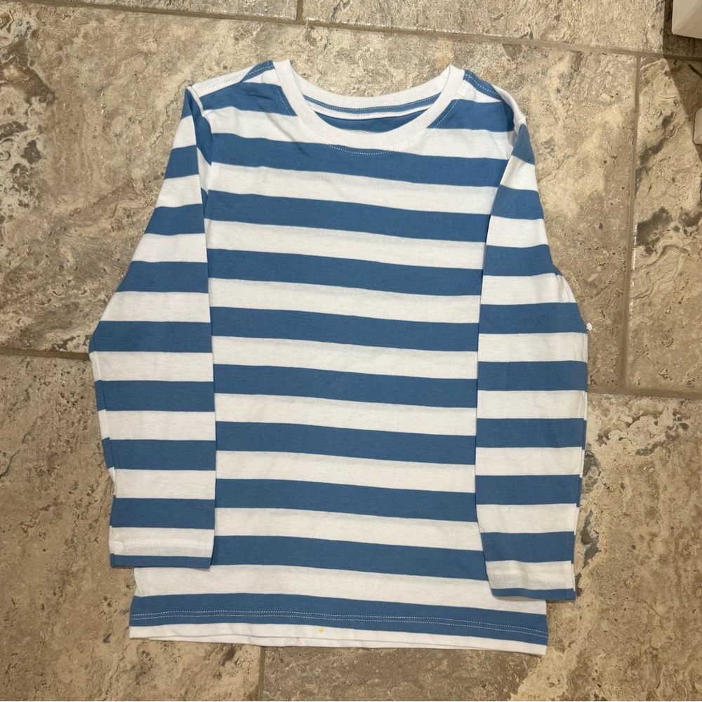 NWOT size Small Blue and White Striped Kids Shirt
